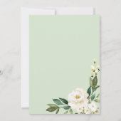 Greenery Geometric White Floral Vrijgezellenfeest Kaart (Achterkant)