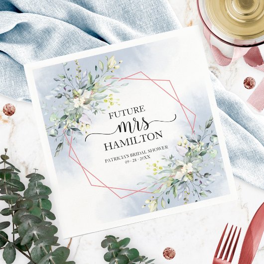 Greenery Geometric Wreath Vrijgezellenfeest Napkin Servet