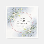 Greenery Geometric Wreath Vrijgezellenfeest Napkin Servet (Voorkant)