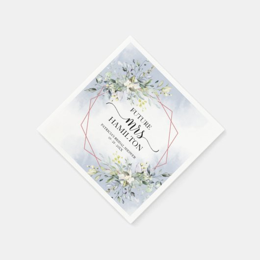 Greenery Geometric Wreath Vrijgezellenfeest Napkin Servet (Hoek)