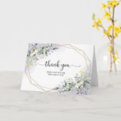 Greenery Geometrisch Vrijgezellenfeest Dank u kaar Kaart (Gele Bloem)