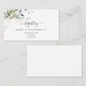 Greenery Gift Registry Enclosure Card Visitekaartje (Voorkant / Achterkant)