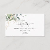 Greenery Gift Registry Enclosure Card Visitekaartje (Voorkant)