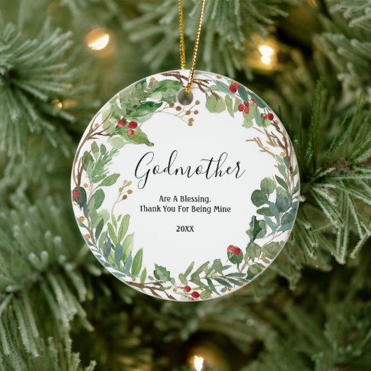Greenery Godmothers kerstkeramisch Ornament (Boom)