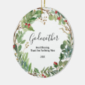 Greenery Godmothers kerstkeramisch Ornament (Links)