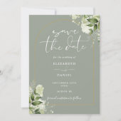 Greenery Gold Arch Foto Sage Green Wedding Save The Date (Voorkant)
