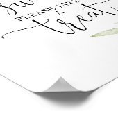 Greenery Gold baby shower bevoordeelt bord Poster (Hoek)