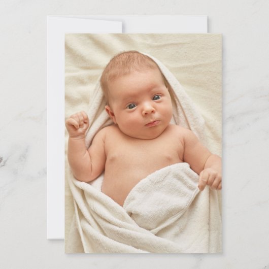 Greenery Gold Baptism Christening Foto Kaart (Achterkant)