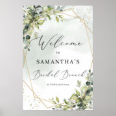 Greenery Gold boho bridal Poster (Voorkant)