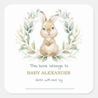 Greenery Gold Bunny Rabbit Baby shower
