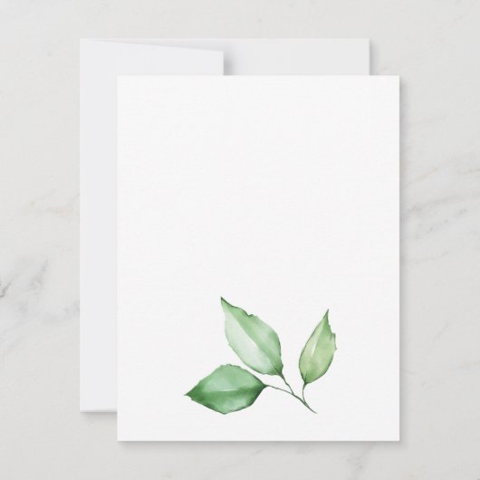 Greenery Gold Business Packaging Insert-kaarten Bedankkaart (Achterkant)