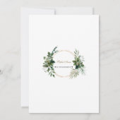 Greenery Gold Celebration of Life Funeral Memorial Kaart (Achterkant)