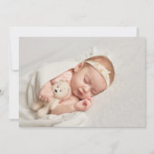 Greenery Gold Cross Baptism Christening Foto Bedankkaart (Achterkant)