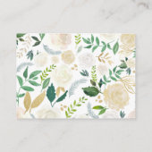 Greenery Gold Display vrijgezellenfeest-invoegkaar Informatiekaartje (Achterkant)