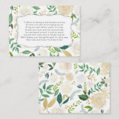 Greenery Gold Display vrijgezellenfeest-invoegkaar Informatiekaartje (Voorkant / Achterkant)