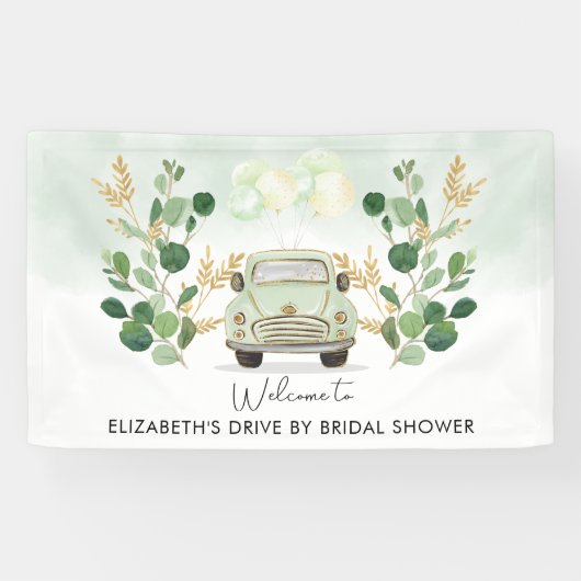 Greenery Gold Drive door Vrijgezellenfeest Welkom Spandoek (Horizontaal)