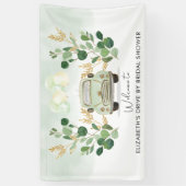 Greenery Gold Drive door Vrijgezellenfeest Welkom Spandoek (Verticaal)