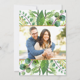 Greenery & Gold Elegant Wedding Foto Save The Date
