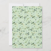 Greenery Gold Elephant Twins Neutraal Baby shower Kaart (Achterkant)