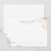 Greenery Gold Eucalyptus Advice en wenst Bride Kaart (Voorkant / Achterkant)