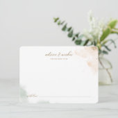 Greenery Gold Eucalyptus Advice en wenst Bride Kaart (Staand voorkant)