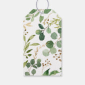 Greenery Gold Eucalyptus Baby shower Cadeaulabel (Achterkant)