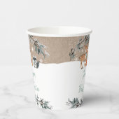 Greenery Gold Eucalyptus Baby shower Cups Papieren Bekers (Links)