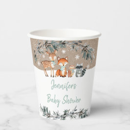 Greenery Gold Eucalyptus Baby shower Cups Papieren Bekers