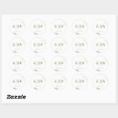 Greenery Gold Eucalyptus Baby shower Ronde Sticker (Vel)