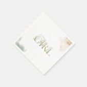 Greenery Gold Eucalyptus Het is een meisje Baby sh Servet (Hoek)