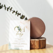Greenery Gold Eucalyptus Oh Baby shower Kaart