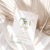 Greenery Gold Eucalyptus Oh Baby shower Kaart