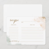 Greenery Gold Eucalyptus Vrijgezellenfeest Recipe  Kaart (Voorkant / Achterkant)