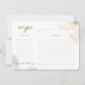 Greenery Gold Eucalyptus Vrijgezellenfeest Recipe  Kaart (Voorkant)