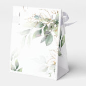 Greenery & Gold Eucalyptus Wedding Bedankdoosjes (Achterkant)