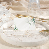 Greenery & Gold Eucalyptus Wedding Plaatskaartje