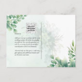 Greenery Gold Eucalyptus WEDDING QR CODE Modern Briefkaart (Achterkant)