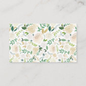 Greenery Gold Floral Baby shower Diaper Raffle Informatiekaartje (Achterkant)