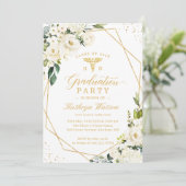 Greenery Gold Floral Medical Logo Afstuderen Kaart (Staand voorkant)