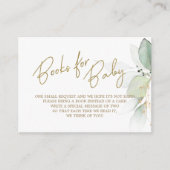 Greenery Gold Foliage Books voor Baby Informatiekaartje (Voorkant)