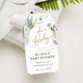 Greenery Gold Foliage Eucalyptus Cadeaulabel
