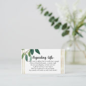 Greenery Gold Foliage Honeymoon Wishing Fund Kaart (Staand voorkant)