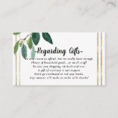 Greenery Gold Foliage Honeymoon Wishing Fund Kaart (Voorkant)