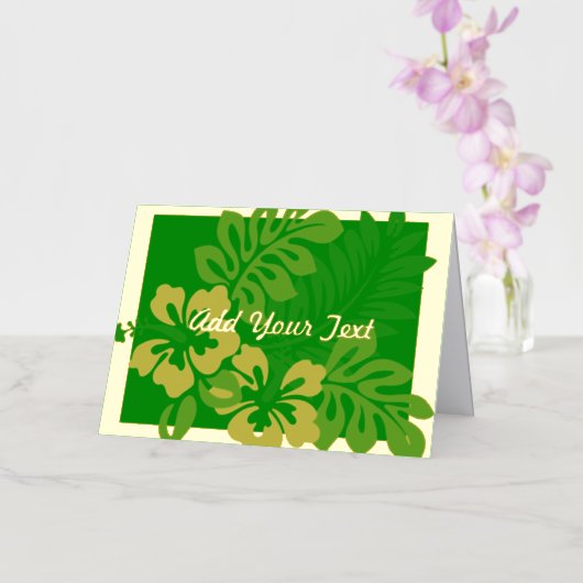 Greenery Gold Folie Gevouwen Custom Kaart (Orchidee)