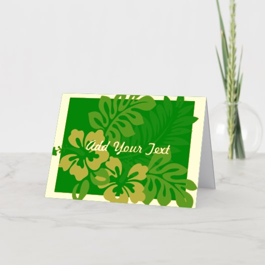 Greenery Gold Folie Gevouwen Custom Kaart (Voorkant)