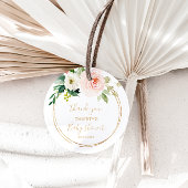 Greenery & Gold Geometric Baby shower Hartelijk da Ronde Sticker