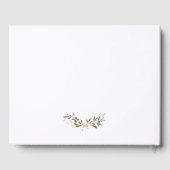 Greenery & Gold Geometric Boho Wedding Guest Book Gastenboek (Achterkant)