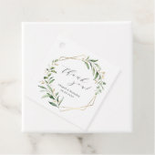 Greenery Gold Geometric Dank je wel Rustic Wedding Bedankjes Labels (In situ)