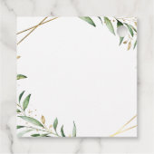 Greenery Gold Geometric Dank je wel Rustic Wedding Bedankjes Labels (Achterkant)