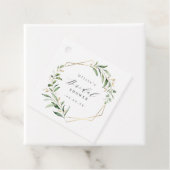 Greenery Gold Geometric Dank u Vrijgezellenfeest Bedankjes Labels (In situ)